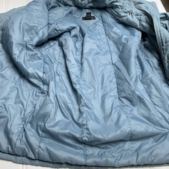 Lane Bryant Blue Winter Coat Parka Jacket Faux Fur - Picture 3 of 8